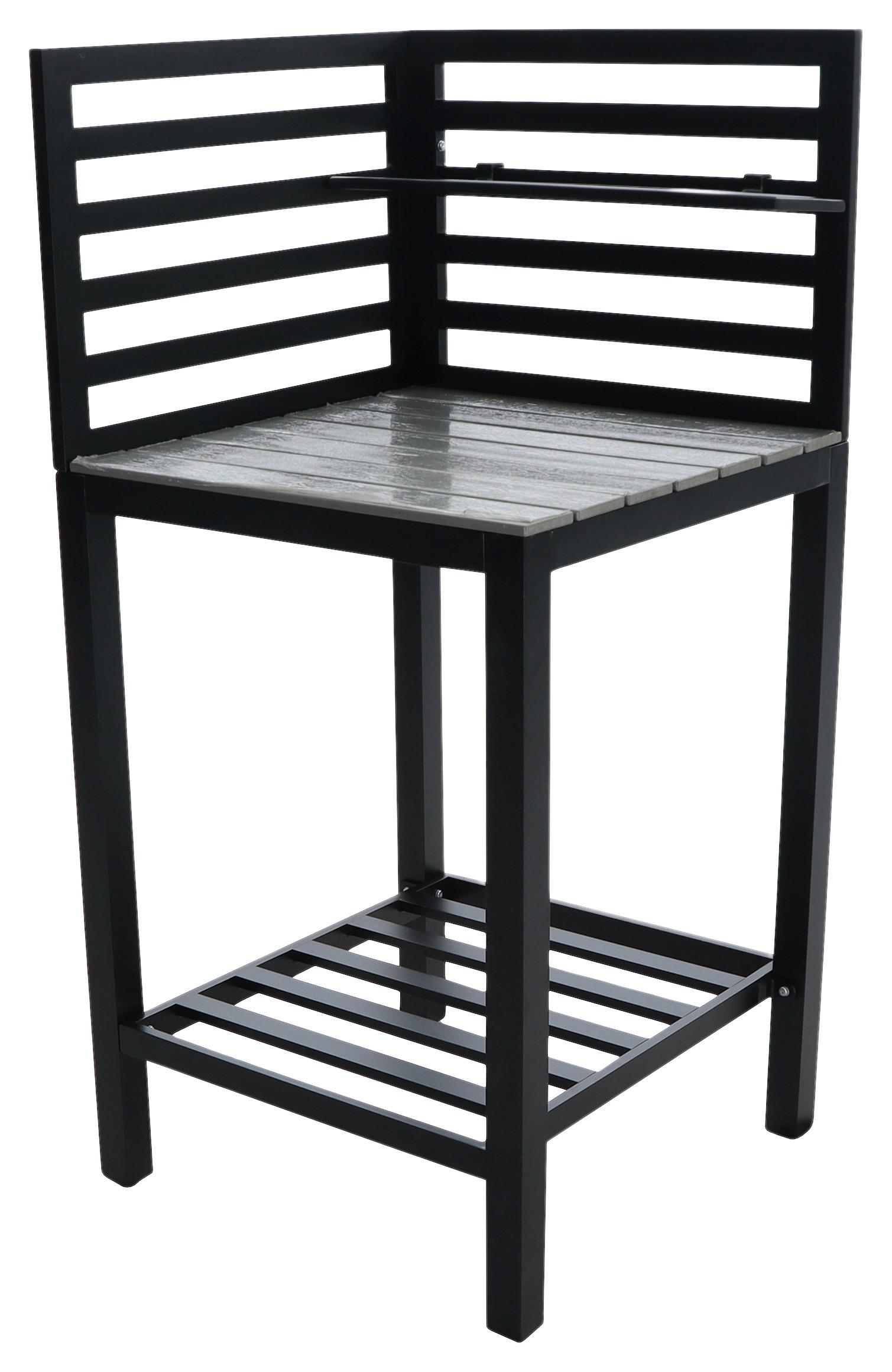 Outdoorküche Valerian - Anthrazit, MODERN, Metall (60/127/60cm) - Beldano