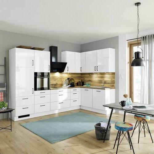 Eckküche Ip4050 Ohne Geräte 320x185 Cm  Space Grau/eiche