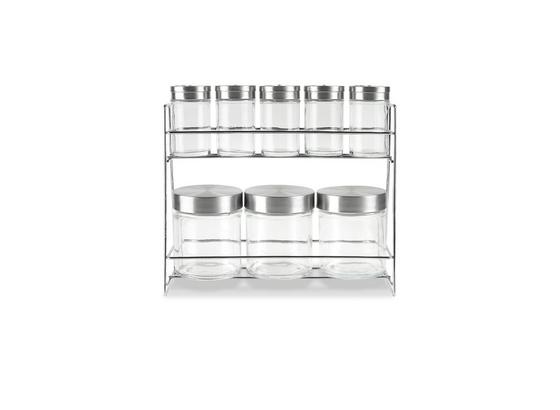 Poličky Na Korenie Eleonore - farby ušľachtilej ocele/číre, Konvenčný, kov/sklo (27,3/9,6/23cm) - Mömax modern living Poličky Na Korenie Eleonore - farby ušľachtilej ocele/číre, Konvenčný, kov/sklo (27,3/9,6/23cm) - Mömax modern living