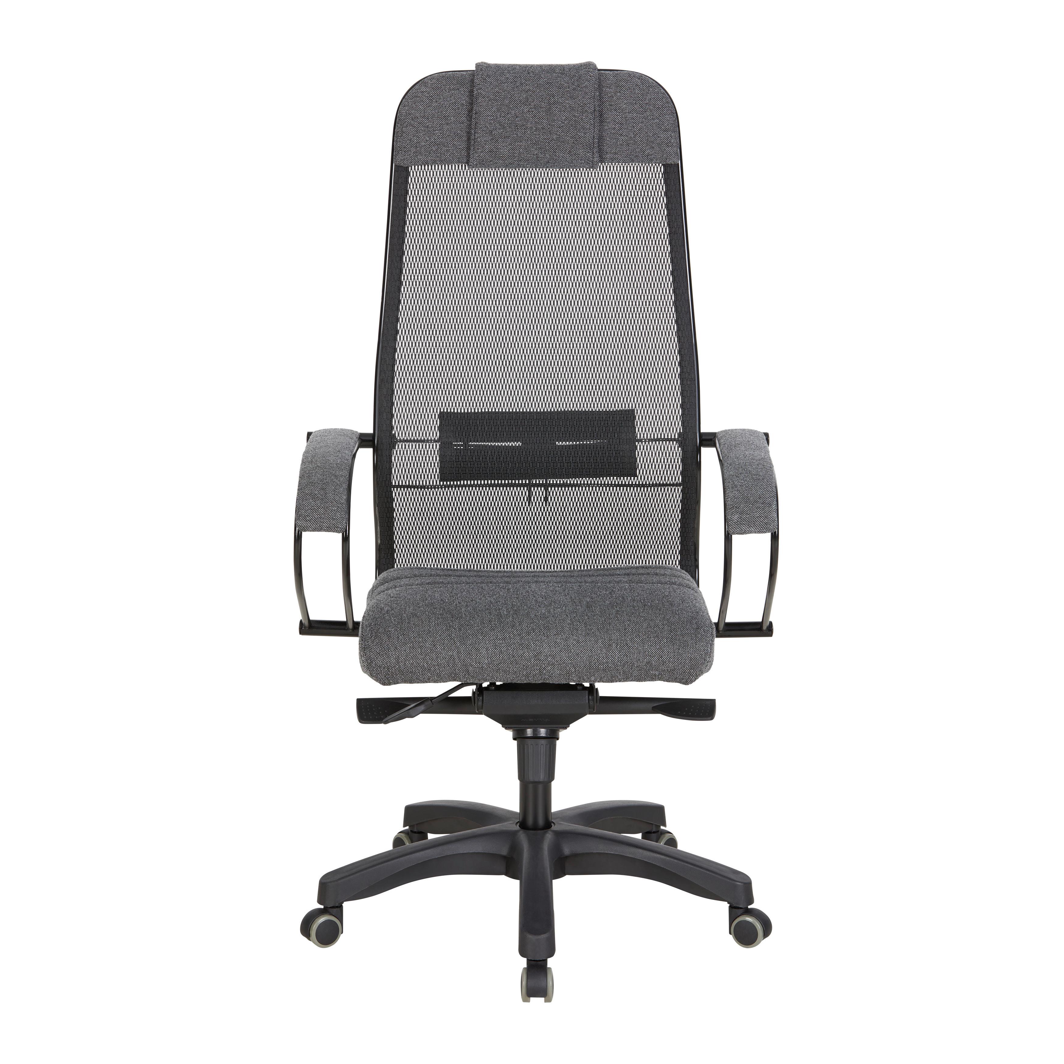 Kancelářské křeslo Samurai Comfort - šedá/černá, Moderní, kov/textil (68/124-134/71cm) - Premium Living