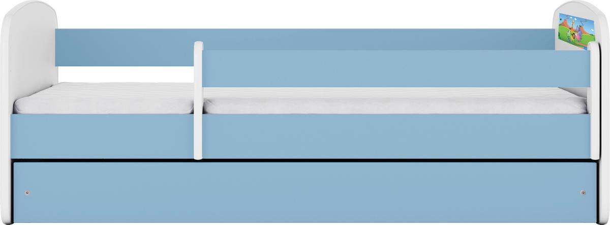 Kinder-/Juniorbett Babydreams inkl. Matratze 80x160 - Blau/Birkefarben, MODERN, Holz/Holzwerkstoff (80/160cm) - MID.YOU