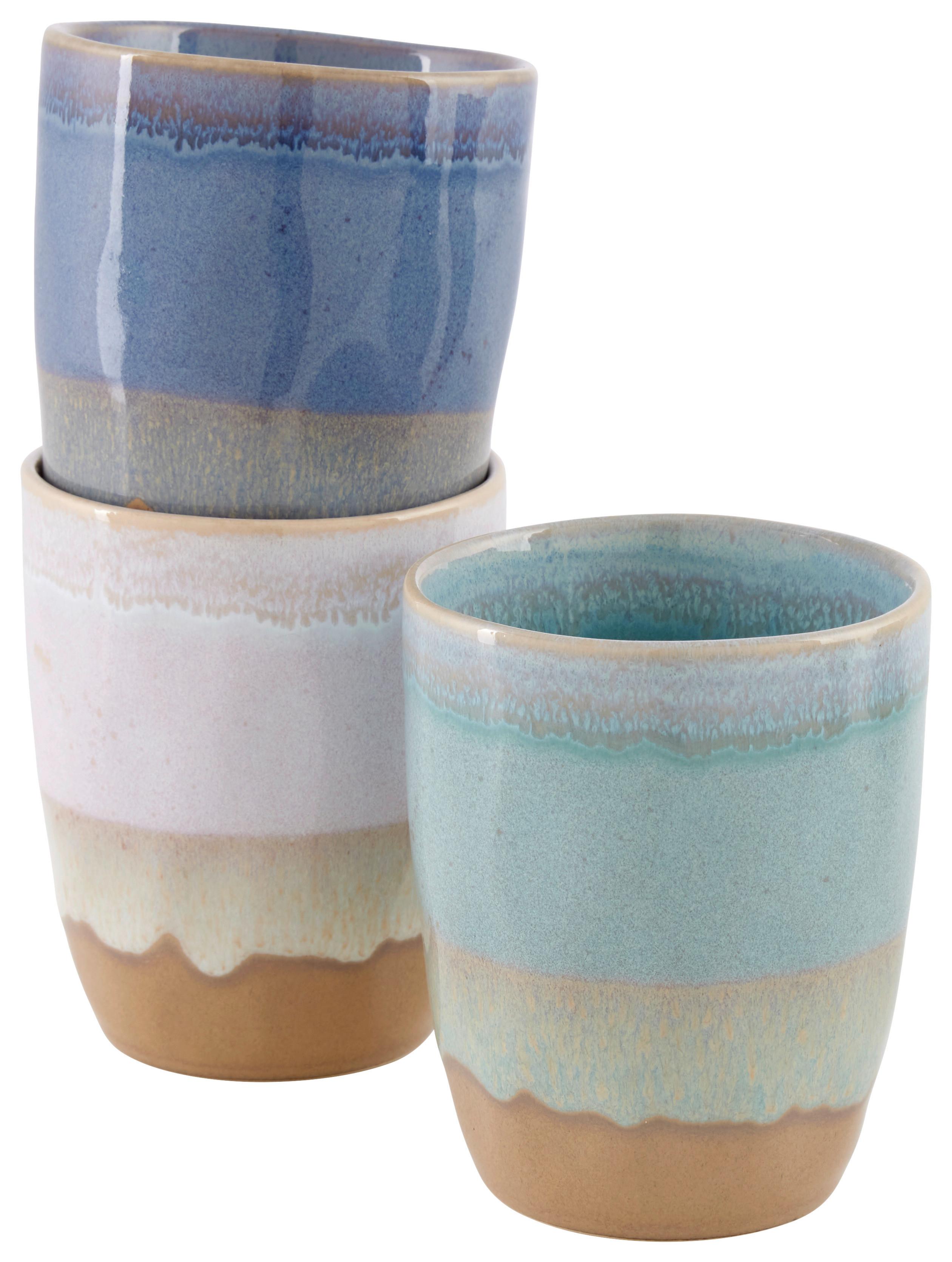 Hrnček na kávu FRANK - modrá/biela, Modern, keramika (8/9,6cm)
