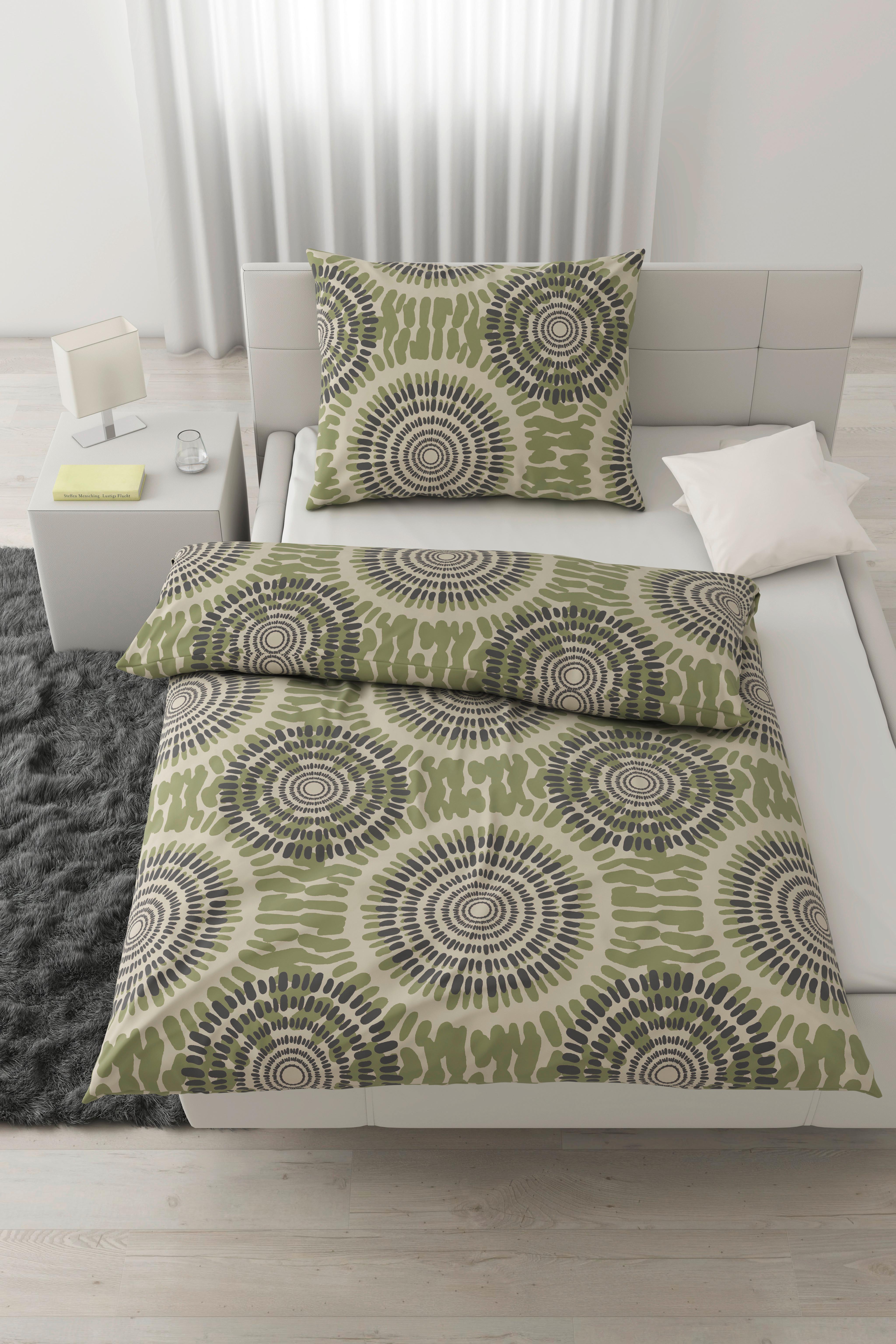 Povlečení Cora, 140/200cm, Zelená - zelená, Konvenční, textil (140/200cm) - Modern Living