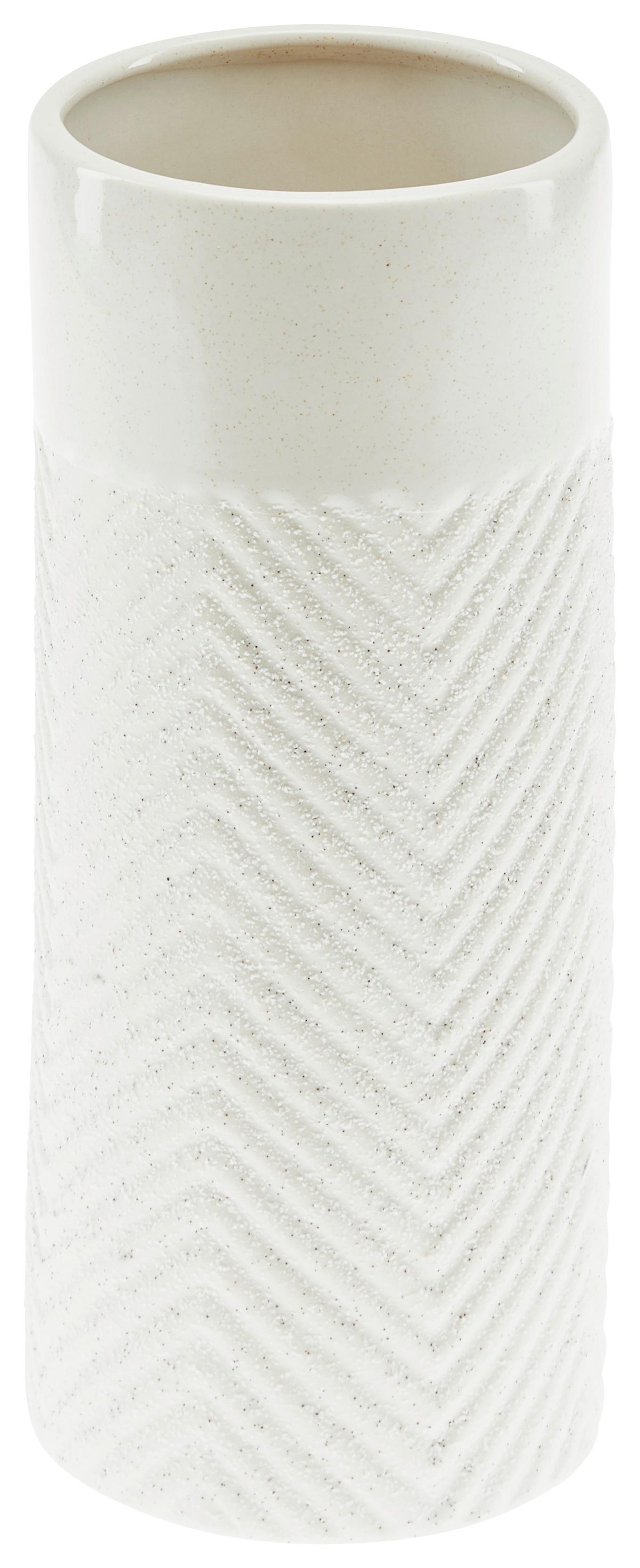 Vase Francisca Gerade Porzellan Beige H: 22 cm - Beige, Basics, Keramik (8,5/22cm) - Ondega