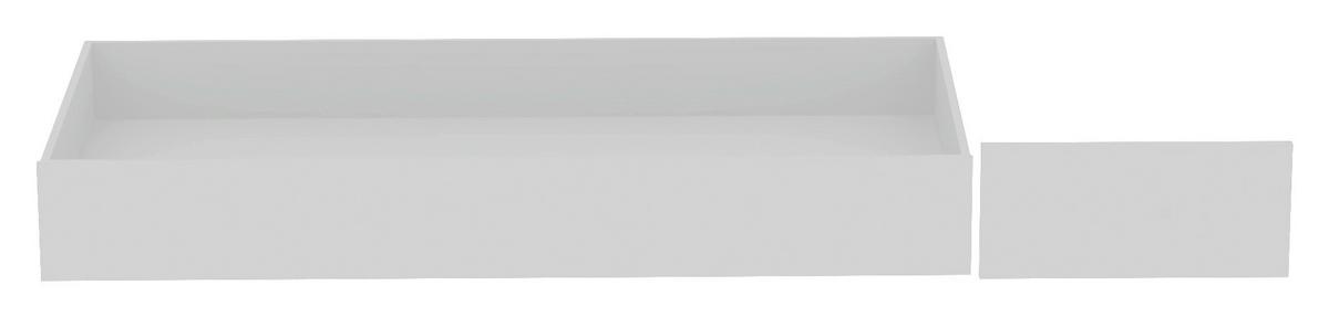 Bettschubkasten Unit B: ca. 149,5 cm Weiß - Weiß, KONVENTIONELL, Holzwerkstoff (149,5/21/68,5cm) - Ondega