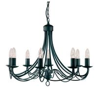Kronleuchter Maypole 6348-8bk - Schwarz, KONVENTIONELL, Metall (60/100cm)