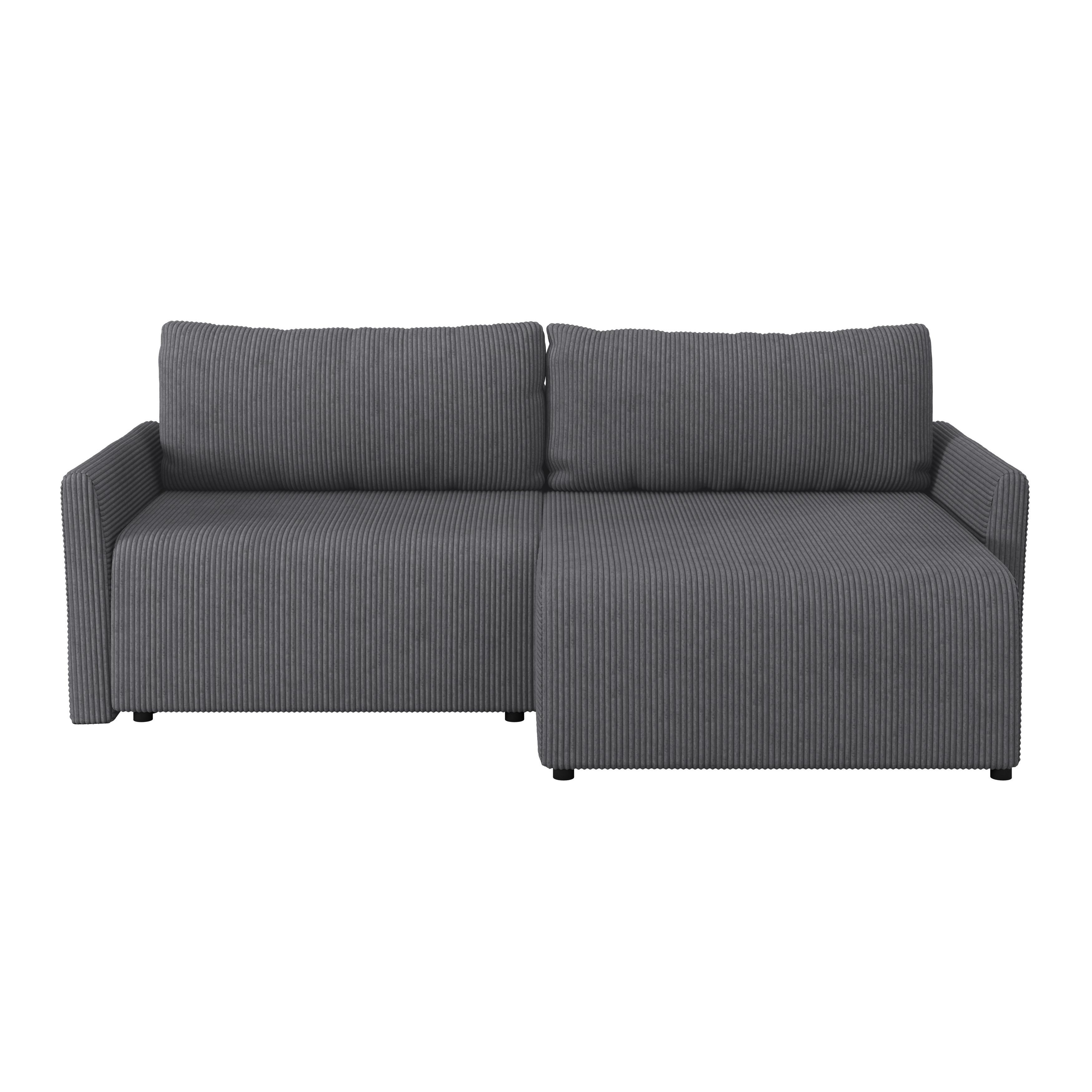 Ecksofa Mit Schlaffunktion Sonos, Anthrazit 228x146 Cm