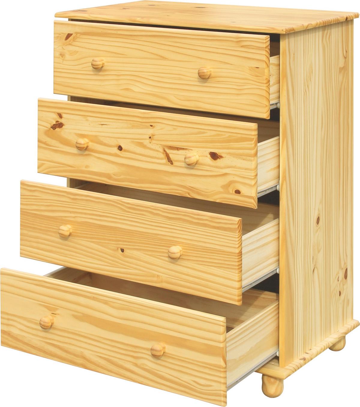 Kommode Naturfarben B: 80cm - Naturfarben, Natur, Holz (80/102/43cm) - Livetastic