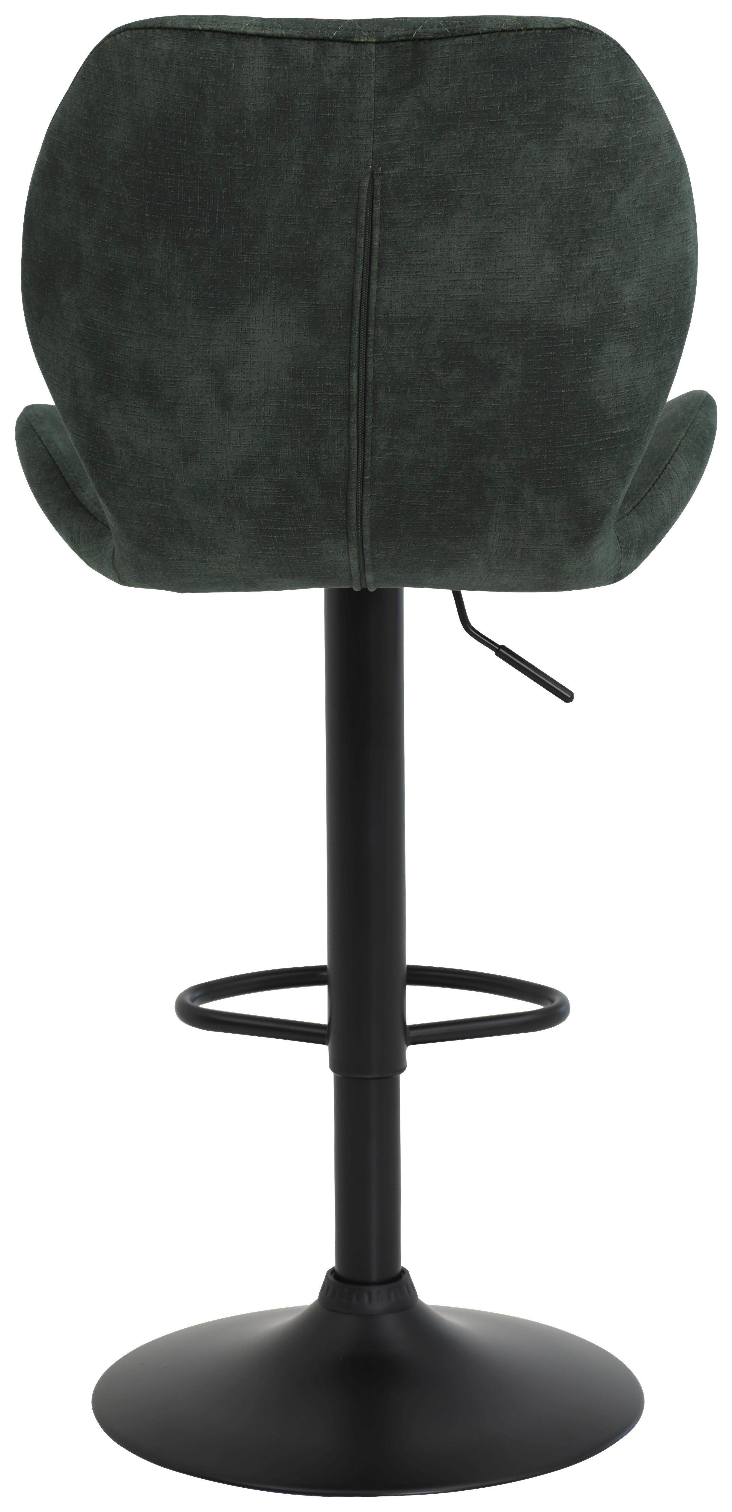 BAROVÁ STOLIČKA LAILA - čierna/antracitová, Modern, kov/textil (42/96-117/51cm)