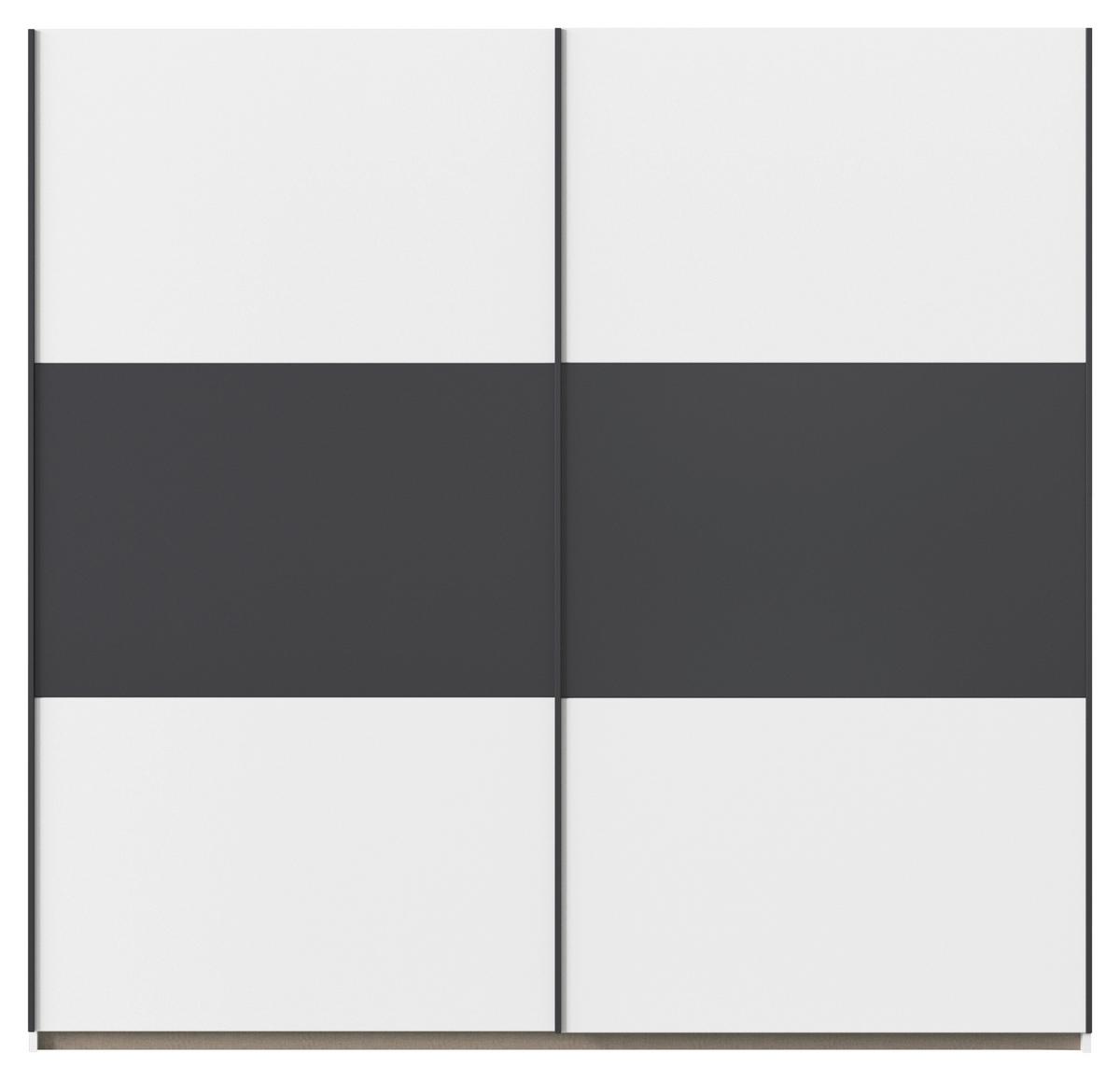 Schwebetürenschrank Neo Grau Weiß B: 218 cm - Weiß/Grau, MODERN, Holzwerkstoff (218/210/59cm) - Rauch Möbel