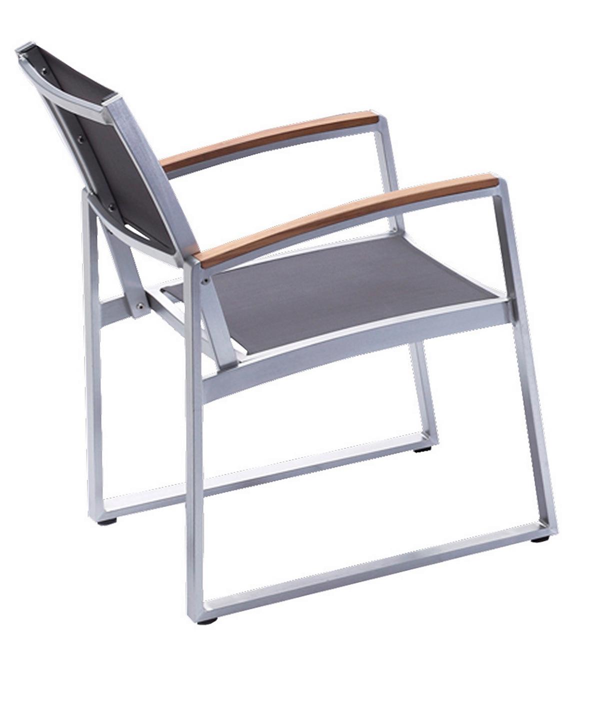 Gartensessel Stapelbar Ava 2er-Set Aluminium/Kunststoff - Hellbraun/Dunkelgrau, Basics, Kunststoff/Metall (56/84/66cm) - Gardenson