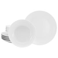 Tafelservice Luna 12--Teilig., Weiß - Weiß, Basics, Keramik - Creatable