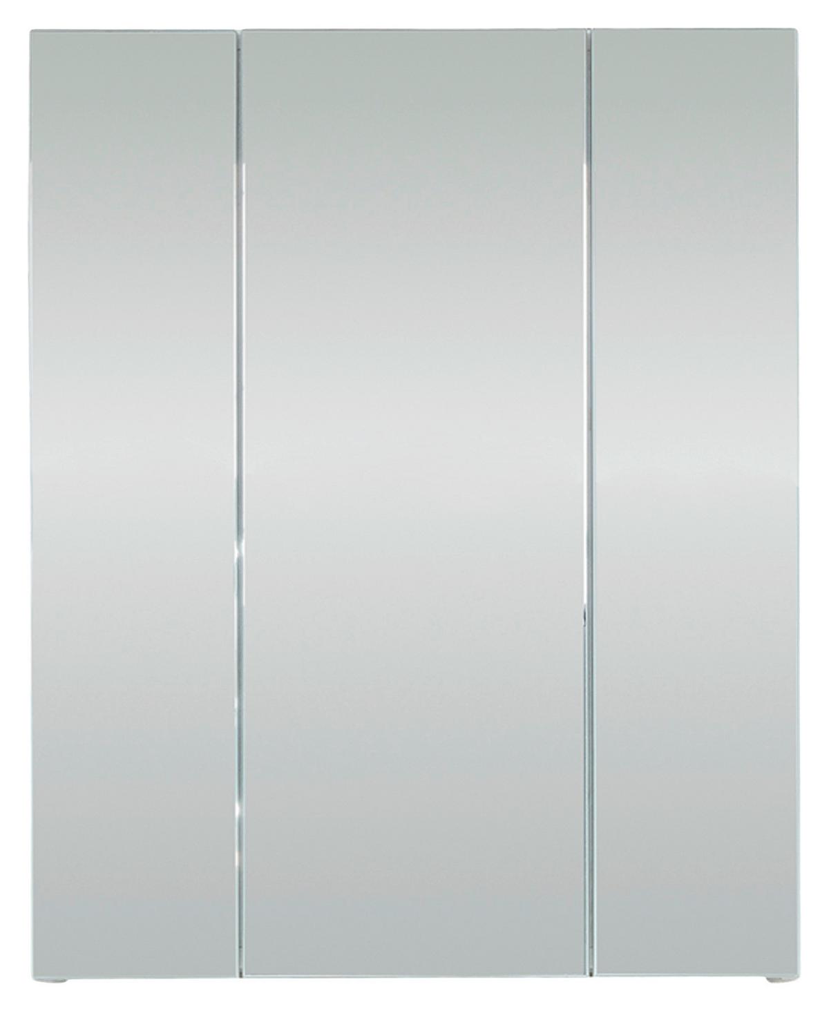 Spiegelschrank Monte Weiß B: 60 Cm - Weiß, MODERN, Glas/Holzwerkstoff (60/74/18cm) - MID.YOU