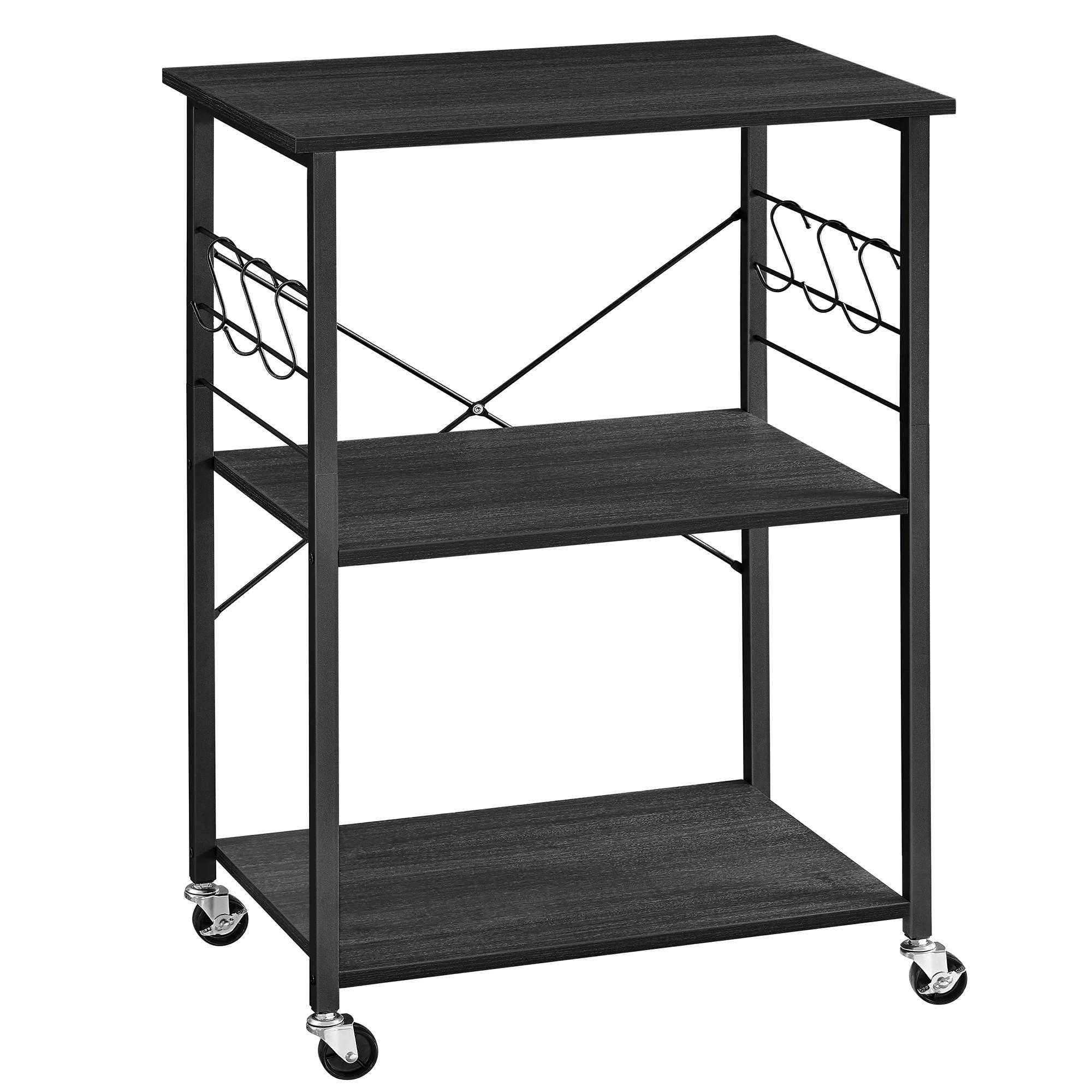 Servierwagen Kks060b42 - Schwarz, Trend, Holzwerkstoff/Metall (60/89/40cm) - MID.YOU