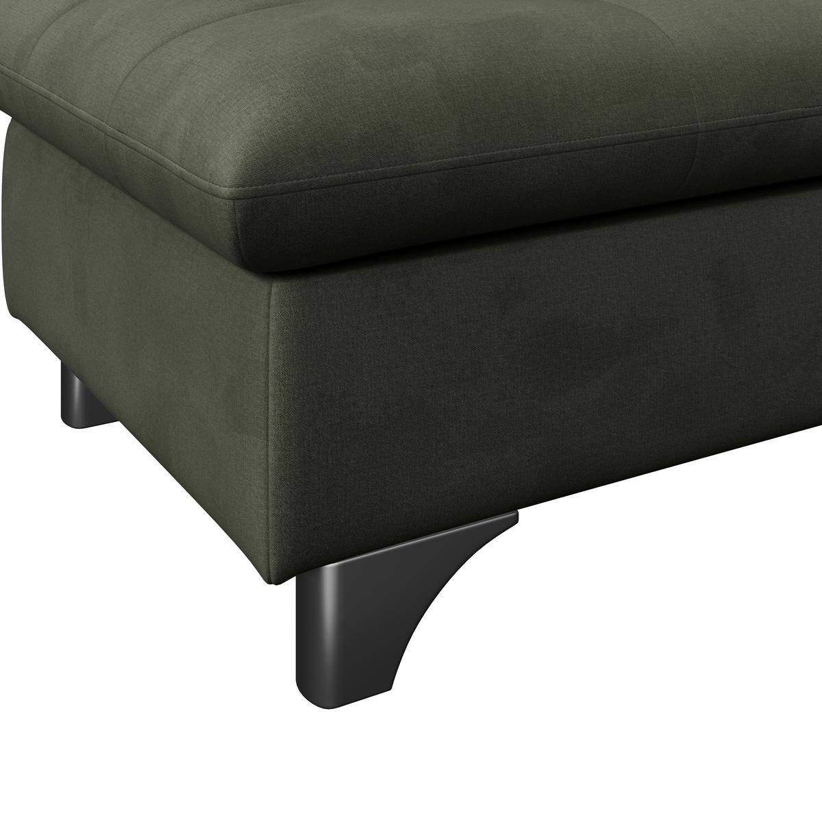 Hocker Gemini Waldgrün, B: 108cm - Chromfarben/Dunkelgrün, KONVENTIONELL, Textil (108/46/108cm)