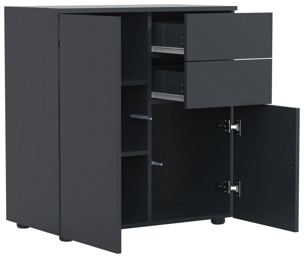 Kommode Dalrosa Anthrazit - Anthrazit, MODERN, Holzwerkstoff (70/77/39cm) - MID.YOU