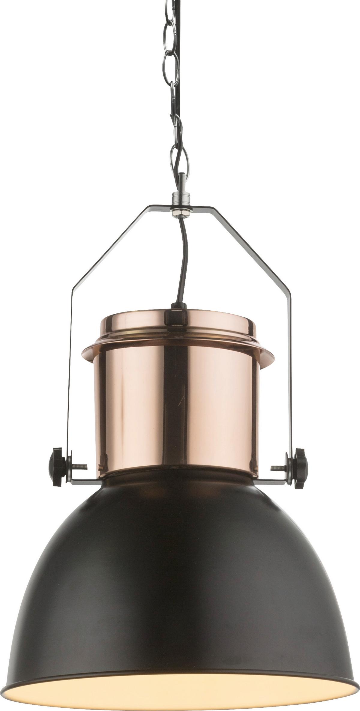 Hängeleuchte H: 120 Cm 1-Flammig, Industriallook - Schwarz/Kupferfarben, MODERN, Metall (27/120cm)