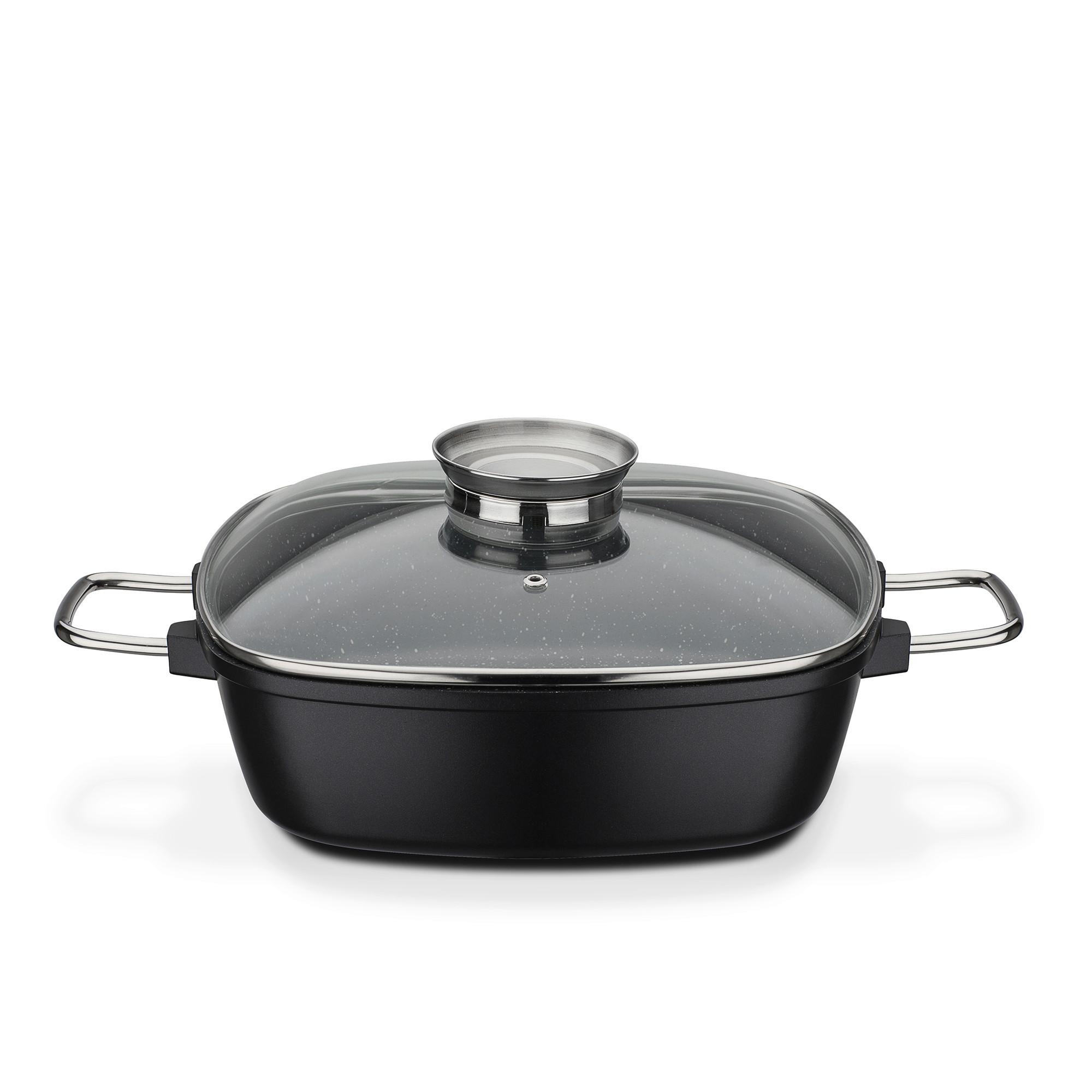 PEKÁČ GRANIT - čierna, Basics, kov (28/28cm) - GSW