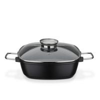 PEKÁČ GRANIT - čierna, Basics, kov (28/28cm) - GSW