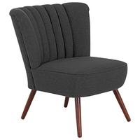 Polsterstuhl Alessandro Schwarz, Holz-Beine - Nussbaumfarben/Schwarz, Design, Textil (70/80/66cm) - Max Winzer