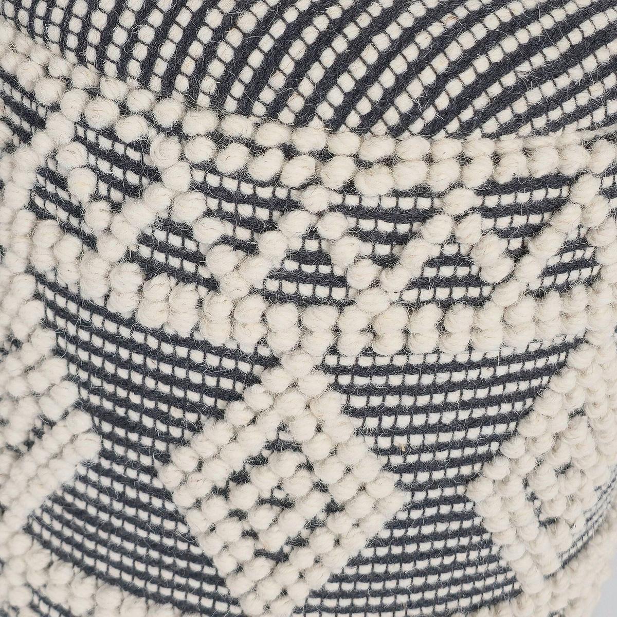 Hocker Creme, Schwarz B: 40cm - Creme/Schwarz, Design, Textil (40/45/40cm) - MID.YOU