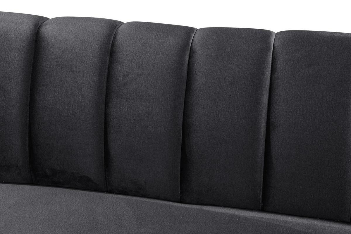 3-sitzer-sofa Stella Dunkelgrau B: 210 Cm - Dunkelgrau/Messingfarben, Design, Holz/Textil (210/82/90cm) - Livetastic