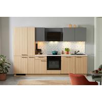 Küchenblock Plan/win - Eichefarben/Anthrazit, MODERN, Holzwerkstoff (310cm) - Express-Kuechen