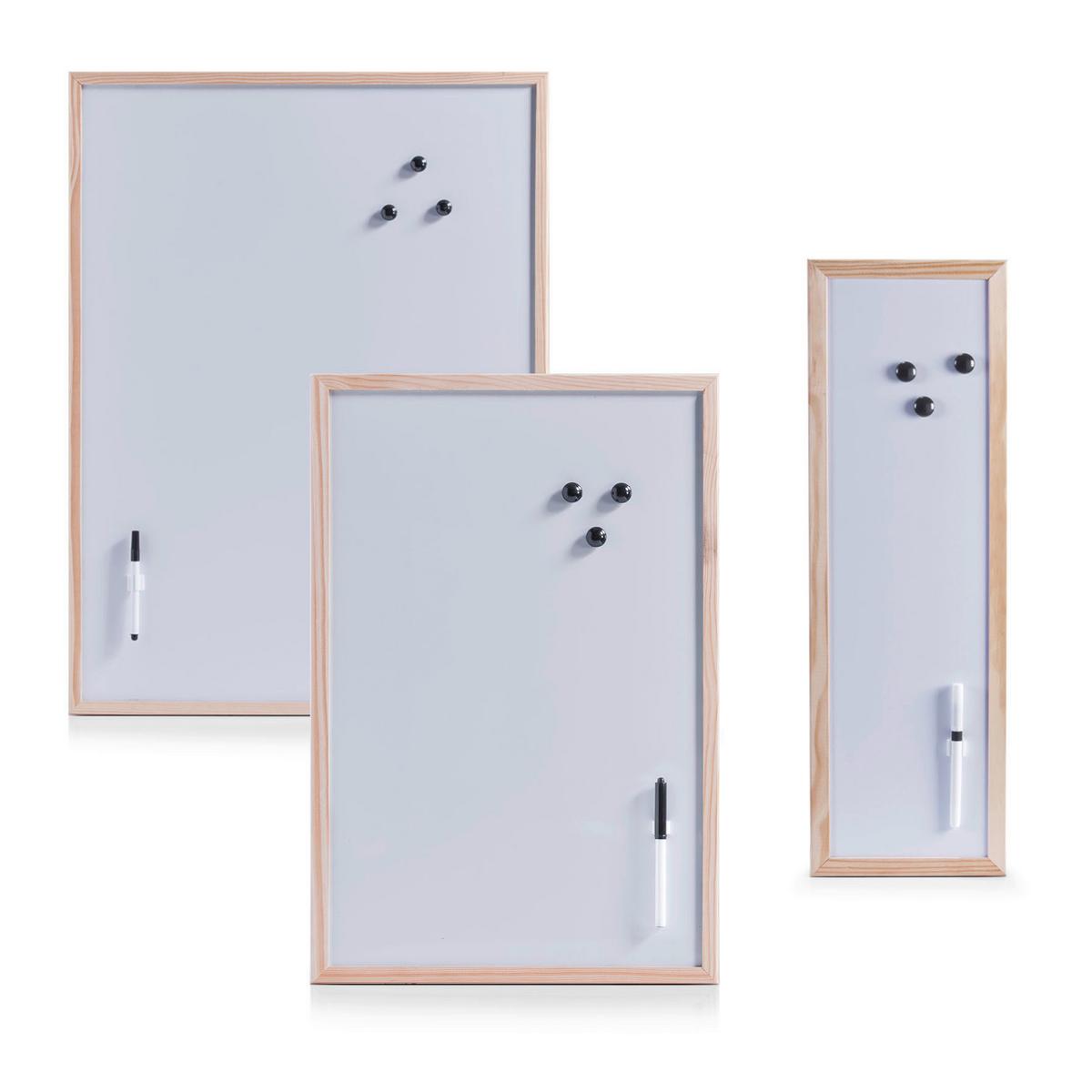 Magnettafel Natur-Weiß Magnettafel 59x79x1,5 cm - Naturfarben, Basics, Holz/Metall (59/79/1.5cm) - Zeller Present
