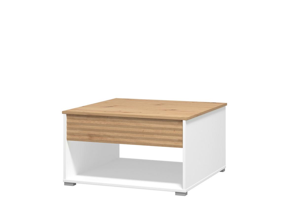 Dohányzóasztal Taranto - fekete/Artisan tölgy, Modern, faalapú anyag (80/45/80cm)