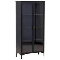 Sideboard Piring Schwarz B: 90 cm - Schwarz, Design, Metall (90/190/40cm) - Livetastic