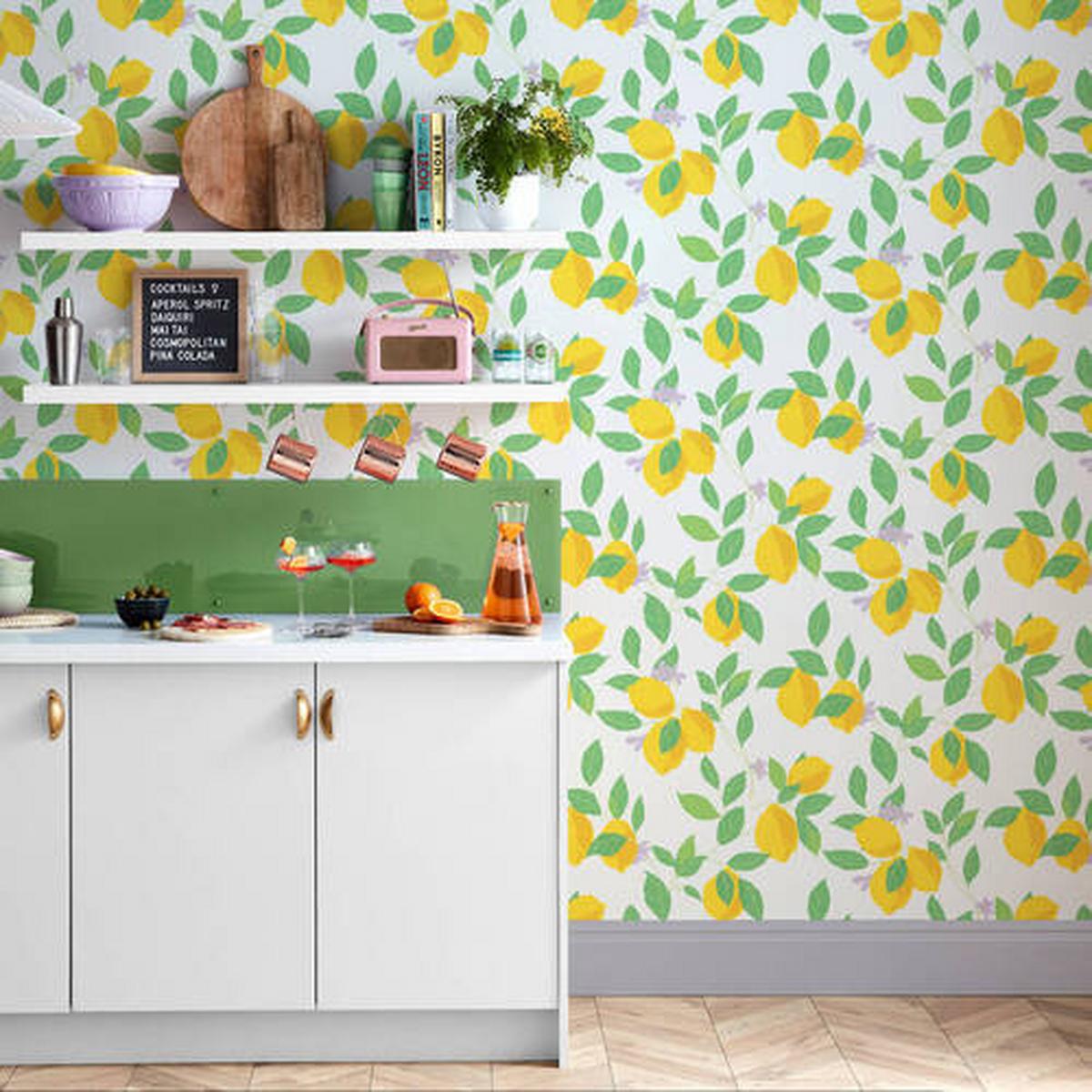 Vliestapete 118619 - Gelb/Weiß, Basics, Papier/Kunststoff (52/1000cm)