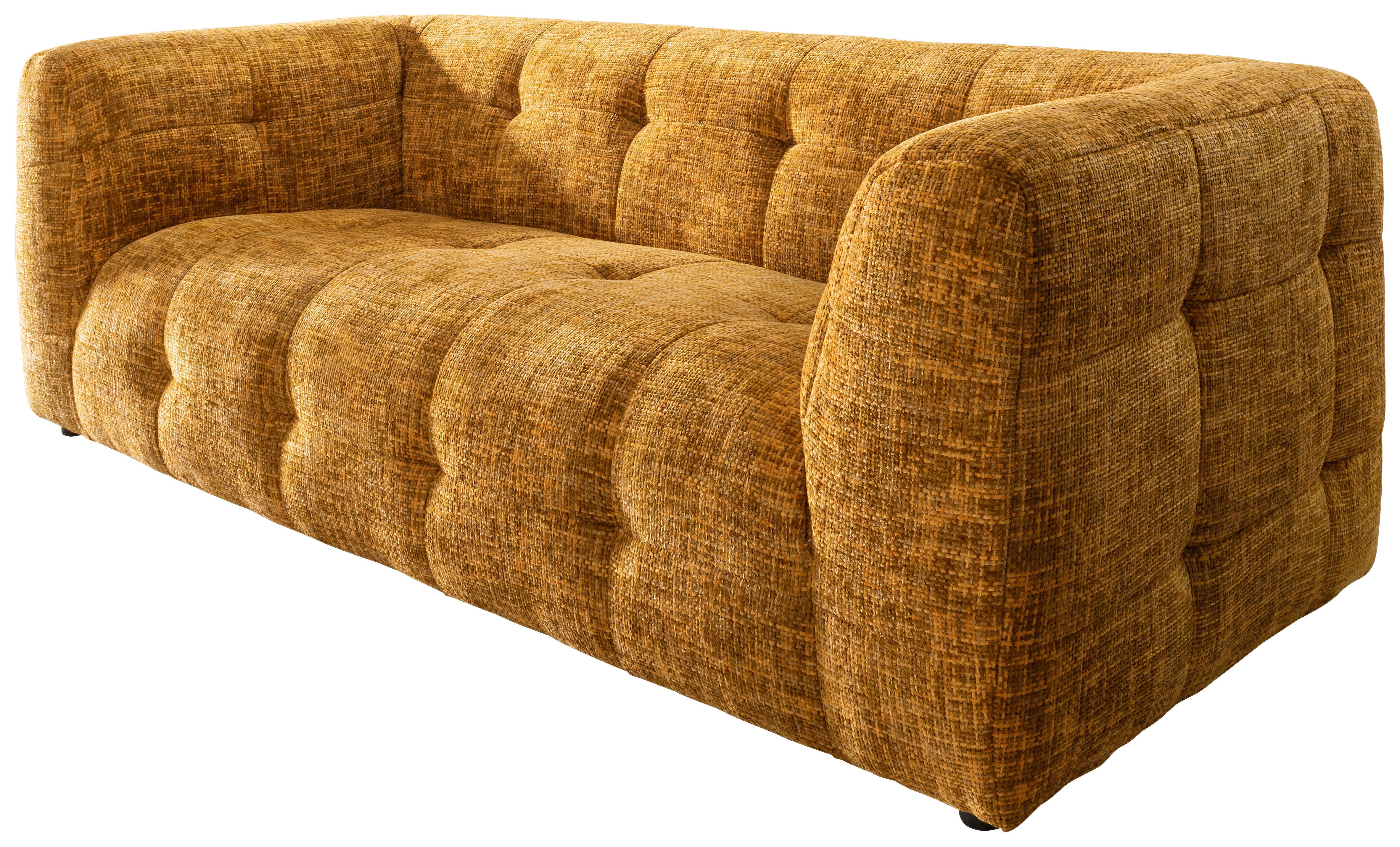 2,5-sitzer Velice, Goldfarben B: 218 Cm - Goldfarben/Schwarz, Design, Textil (218/72/95cm) - Livetastic