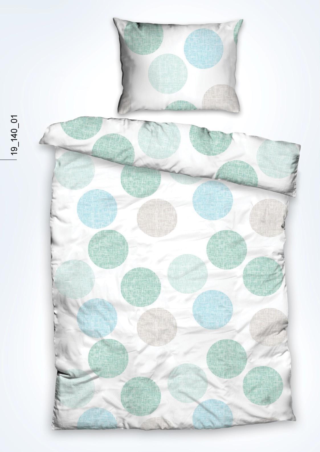 Povlečení Bala, 140/200cm - bílá/modrá, Design, textil (140/200cm)