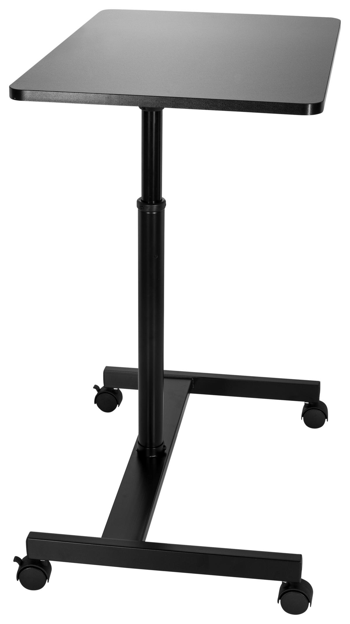 Stehpult Stand Vm-su Höhenverstellbar Schwarz - Schwarz, Basics, Holzwerkstoff/Metall (70/48/80-114cm) - MID.YOU