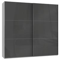 Schwebetürenschrank B: 250 Cm Level 36c Grau/weiß - Weiß/Grau, MODERN, Holzwerkstoff (250/236/65cm) - MID.YOU