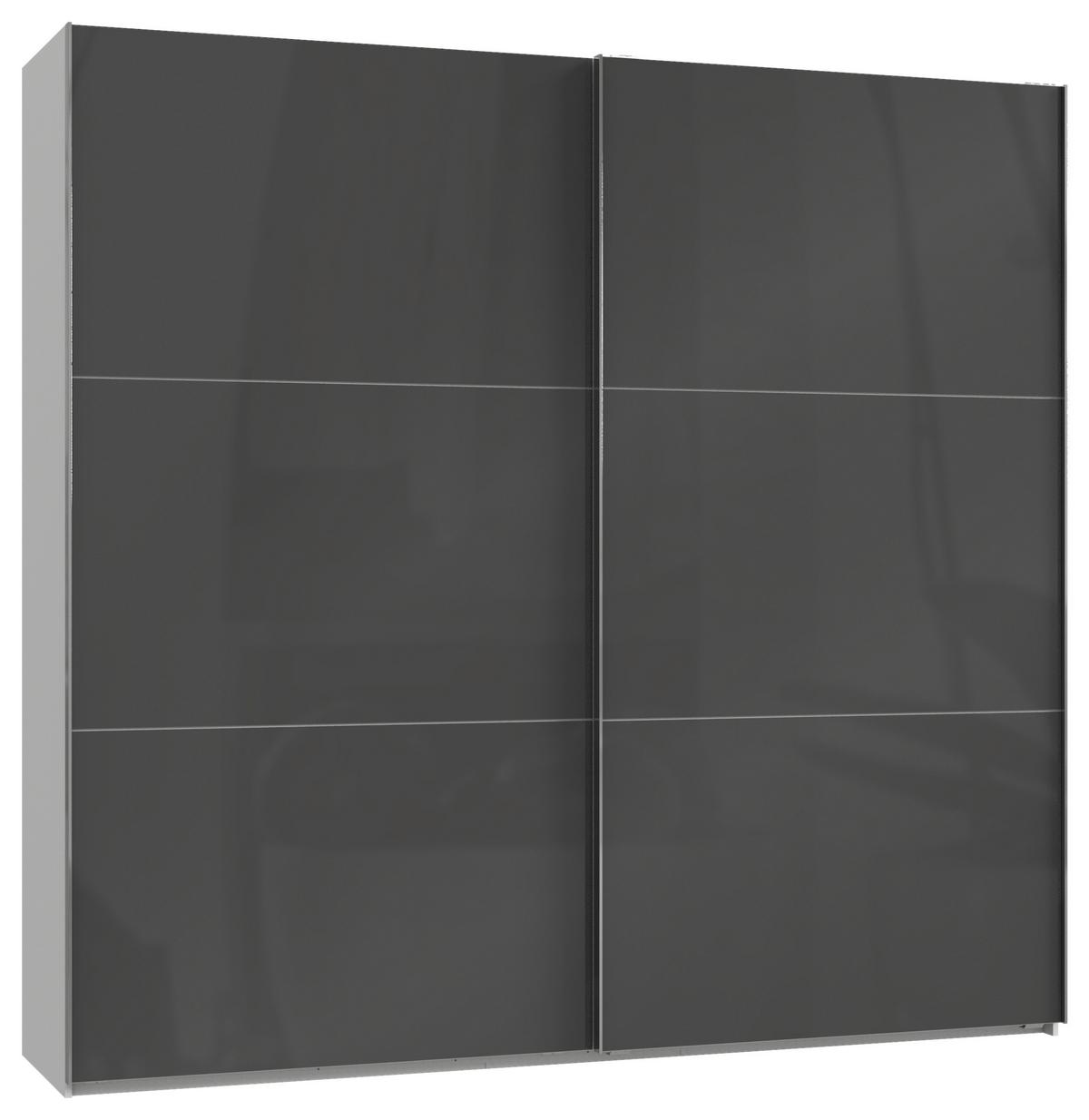 Schwebetürenschrank B: 250 Cm Level 36c Grau/weiß - Weiß/Grau, MODERN, Holzwerkstoff (250/236/65cm) - MID.YOU
