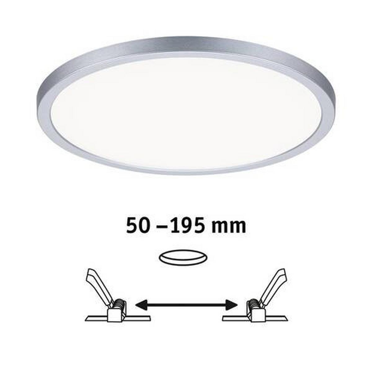 LED-Paneel Ø 23 cm dimmbar - Chromfarben, Design, Kunststoff (23,0cm) - Paulmann