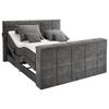 Boxspringbett Mit Topper 180x200 Cm Denver - Dunkelgrau, KONVENTIONELL, Textil (180/200cm) - Carryhome