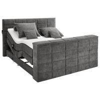 Boxspringbett Mit Topper 180x200 Cm Denver - Dunkelgrau, KONVENTIONELL, Textil (180/200cm) - Carryhome