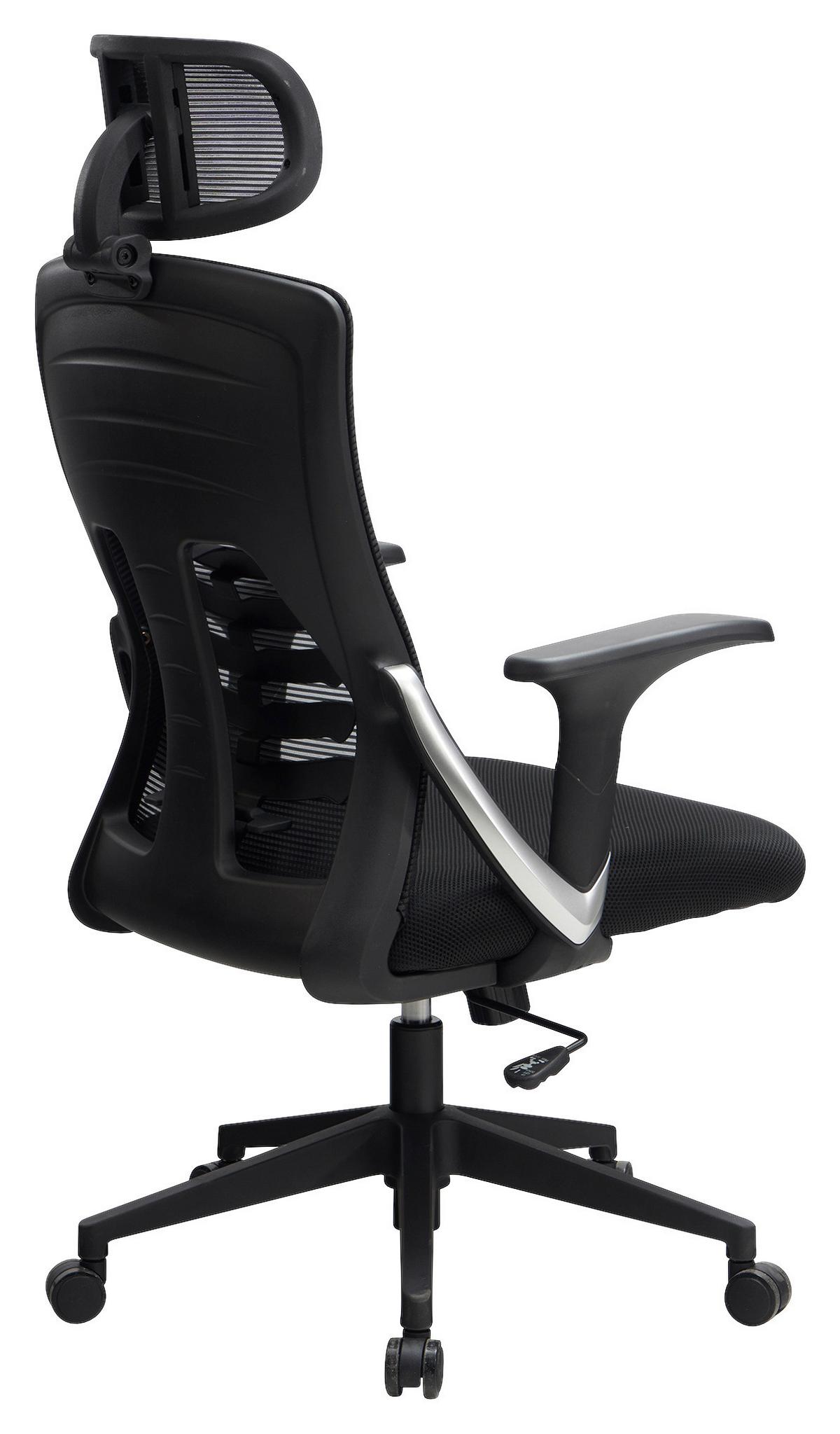 Drehstuhl Schwarz B: 65 Cm - Schwarz, Design, Kunststoff/Textil (65/123/65cm) - MID.YOU
