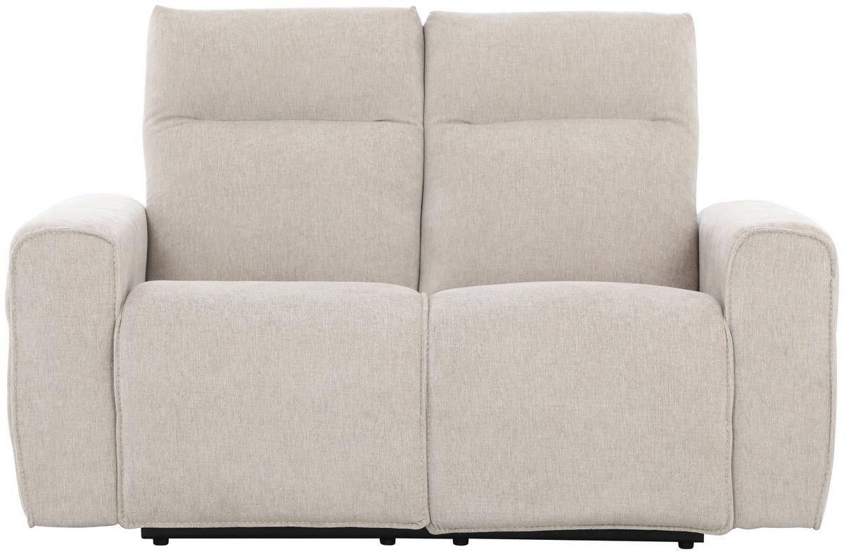 2-Sitzer Sofa Paco Webstoff Beige, B: 158 cm - Beige/Schwarz, MODERN, Holz/Textil (158/102/93cm)