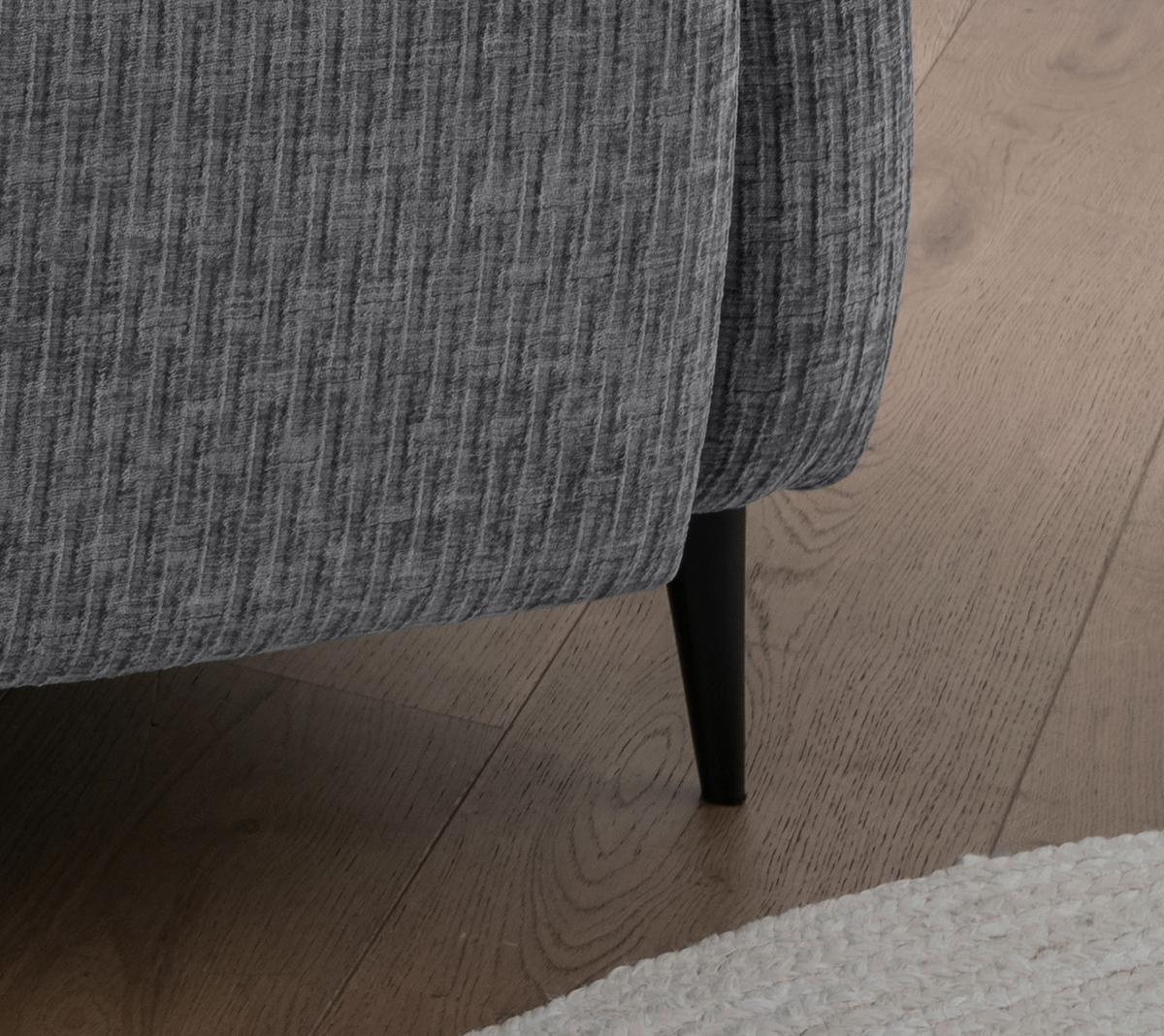 Sessel Marone Grau B: 85cm - Schwarz/Grau, MODERN, Textil (85/76/90cm) - Livetastic