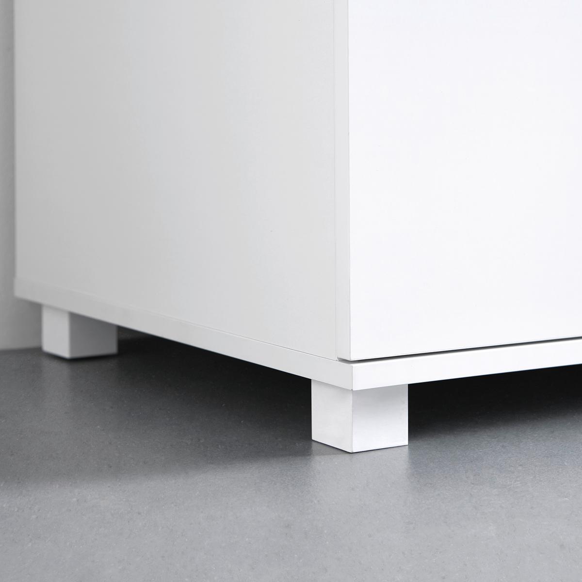 Šatníková skriňa MILO šírka 115cm - biela/strieborná, Modern, kov/drevo (115/176/55cm) - Bessagi Home
