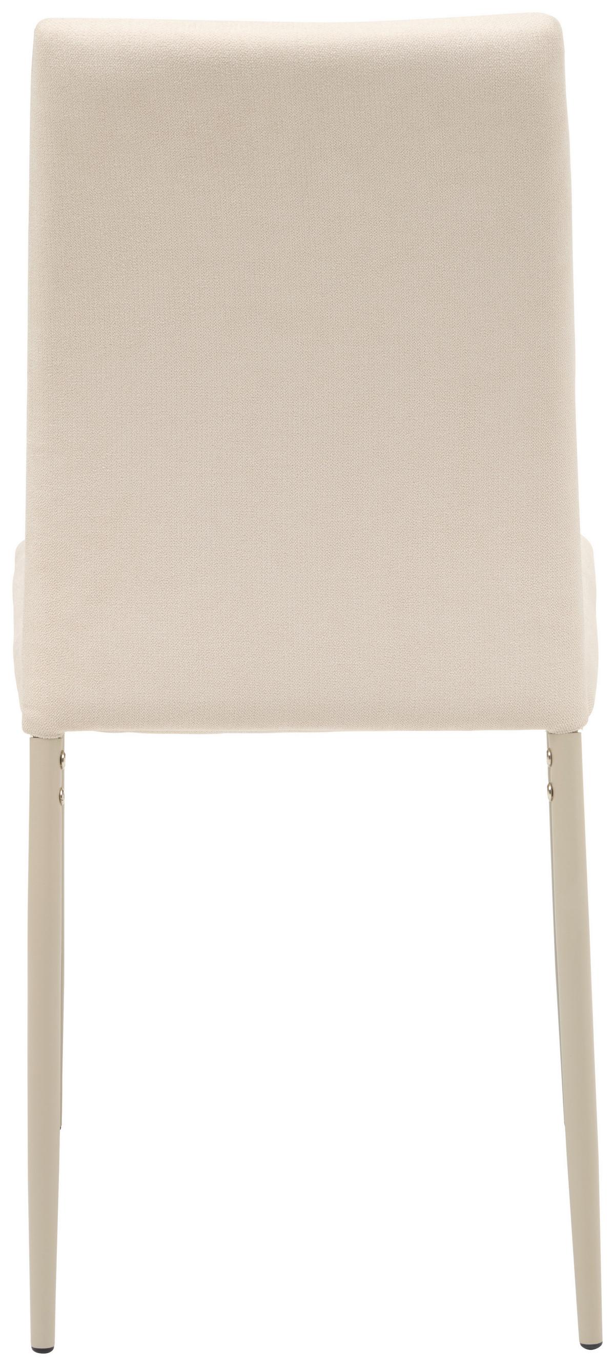 Vierfußstuhl Farina Webstoff Beige, B: 43 Cm - Champagner/Beige, KONVENTIONELL, Textil/Metall (43/93/54cm) - MID.YOU