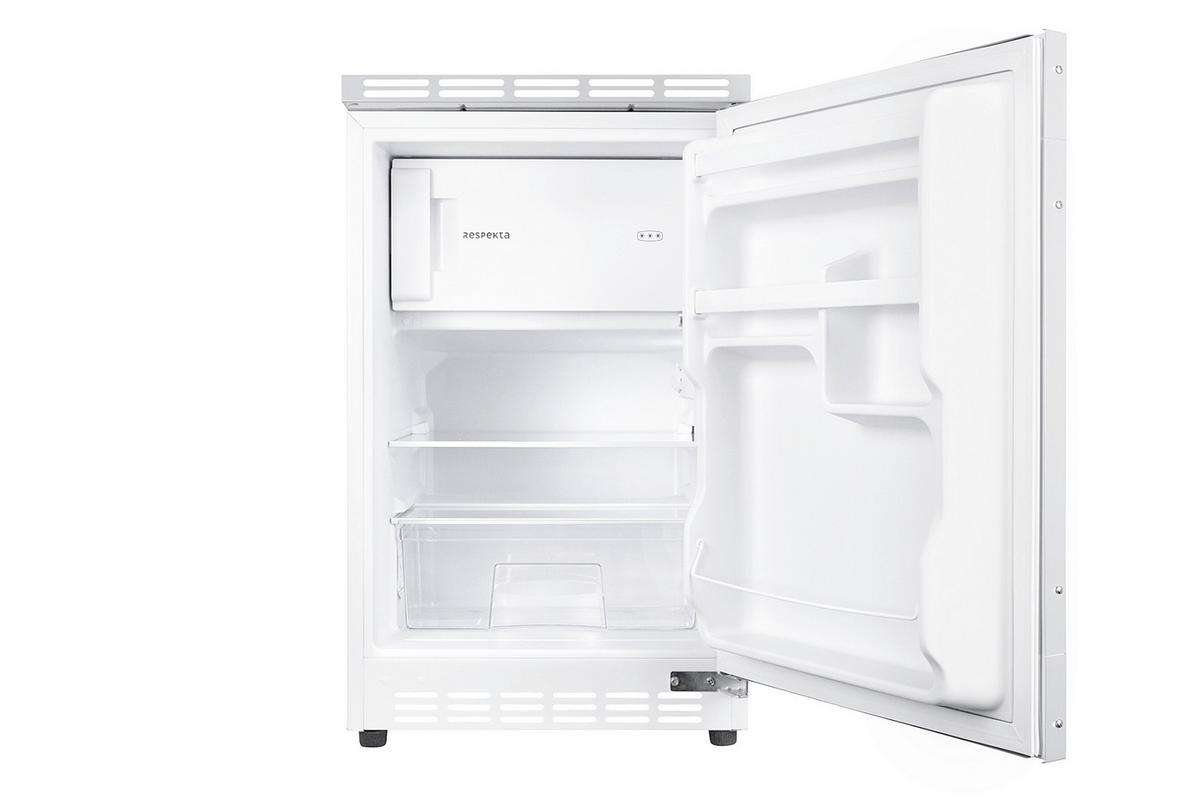 Miniküche mit Kühlschrank und Mikrowelle B: 150 cm Grau/Weiß - Weiß/Grau, KONVENTIONELL, Holzwerkstoff (150cm) - Respekta