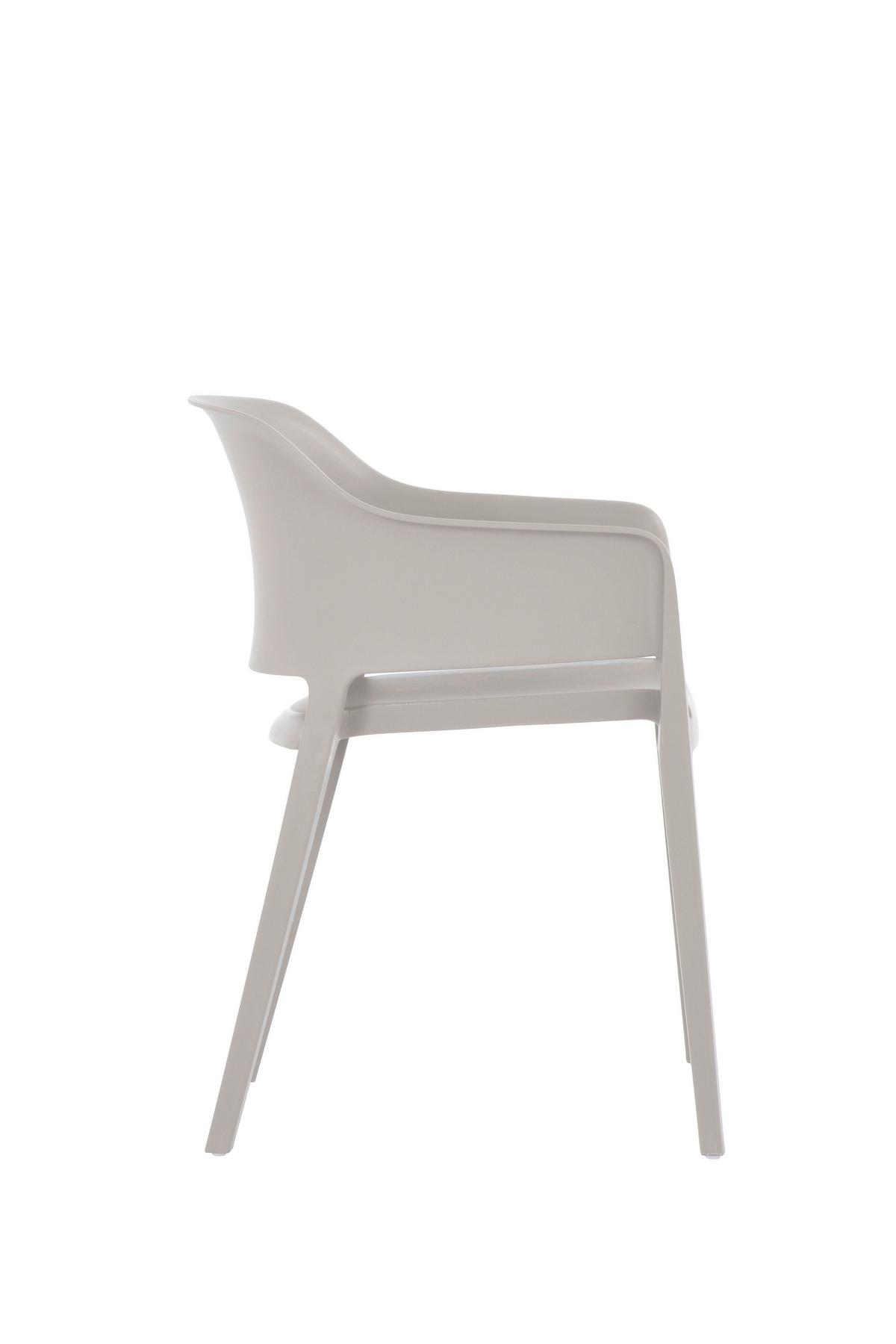 GARTENSTUHL-SET GIETHOORN - Hellgrau, MODERN, Kunststoff (54,5/77,5/55cm) - Gardenson