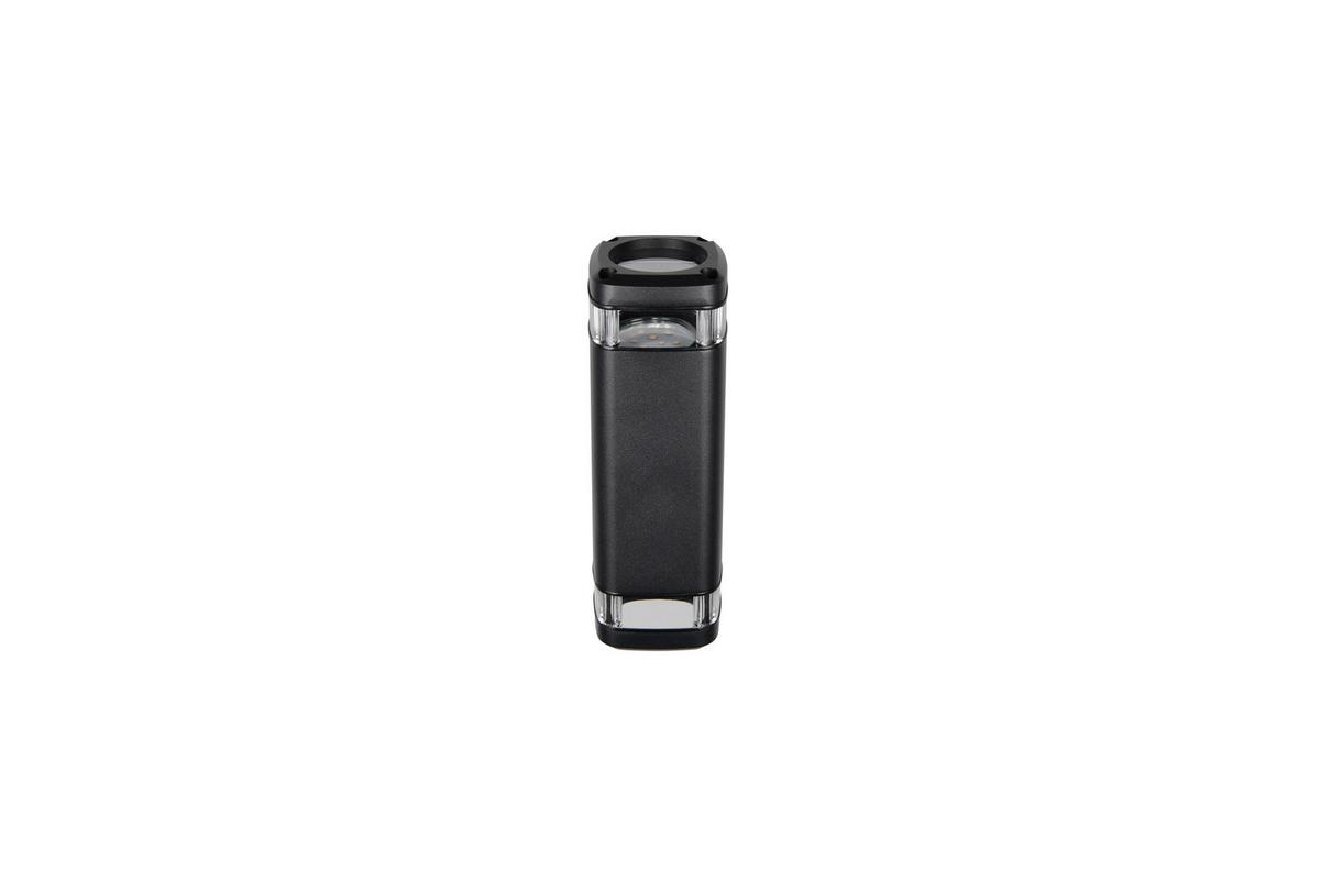 AUßENWANDLEUCHTE Outdoor, 2flg., Schwarz, - Schwarz, Design, Metall (7/13,5/21cm)