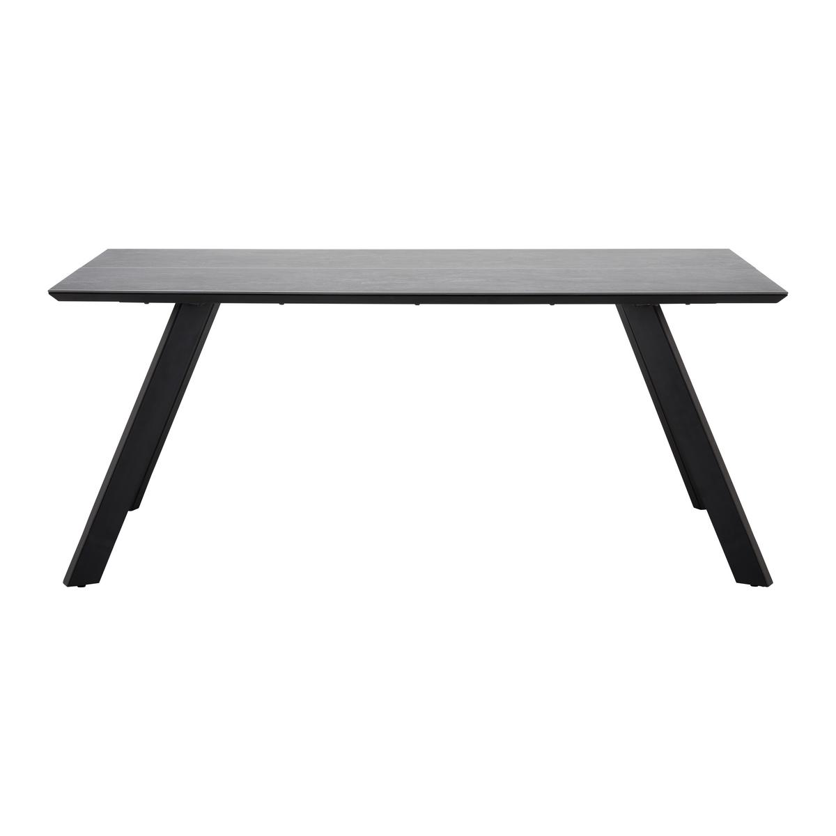 Jídelní stůl LITTA 180x90 cm - černá/tmavě šedá, Moderní, kov/dřevo (180/90/76cm) - P & B