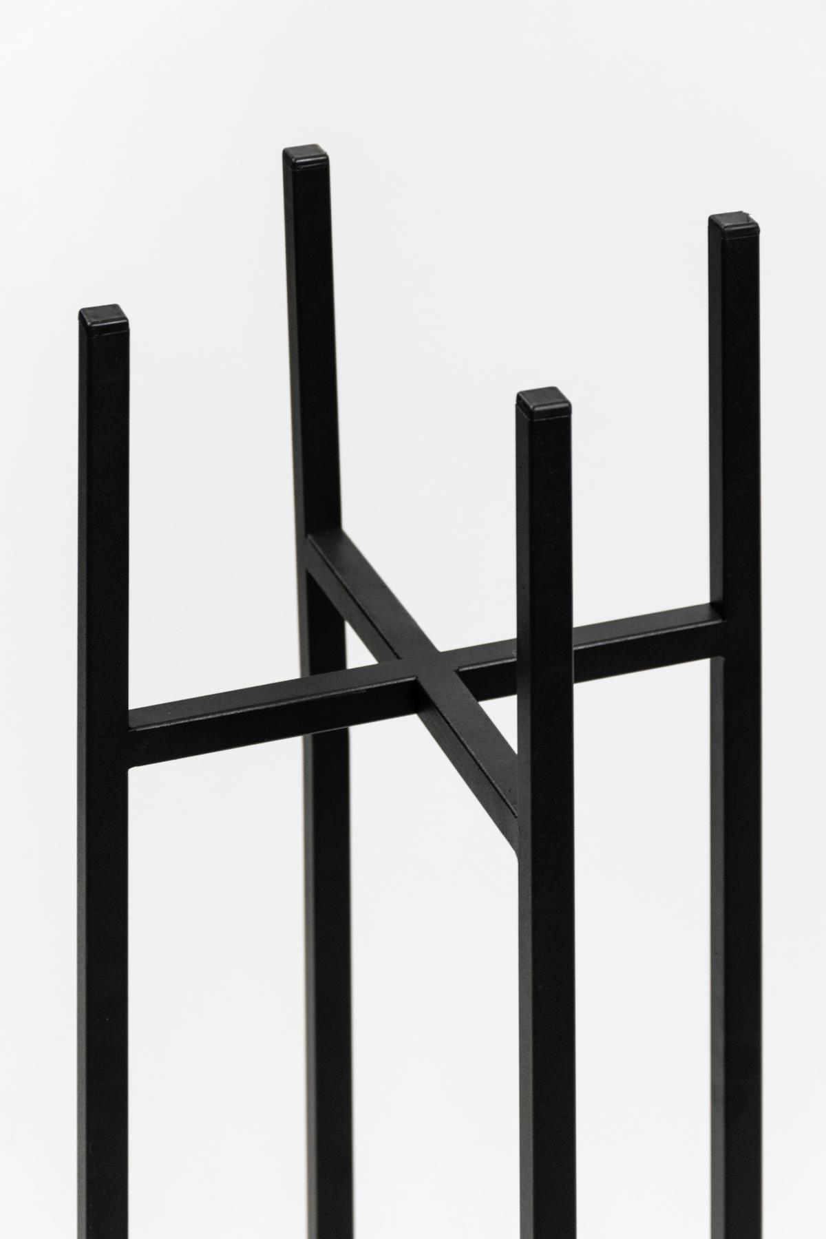 Blumenständer Aluminium Schwarz Bxhxt: 22x60x22 Cm - Schwarz, Basics, Metall (22/60/22cm)