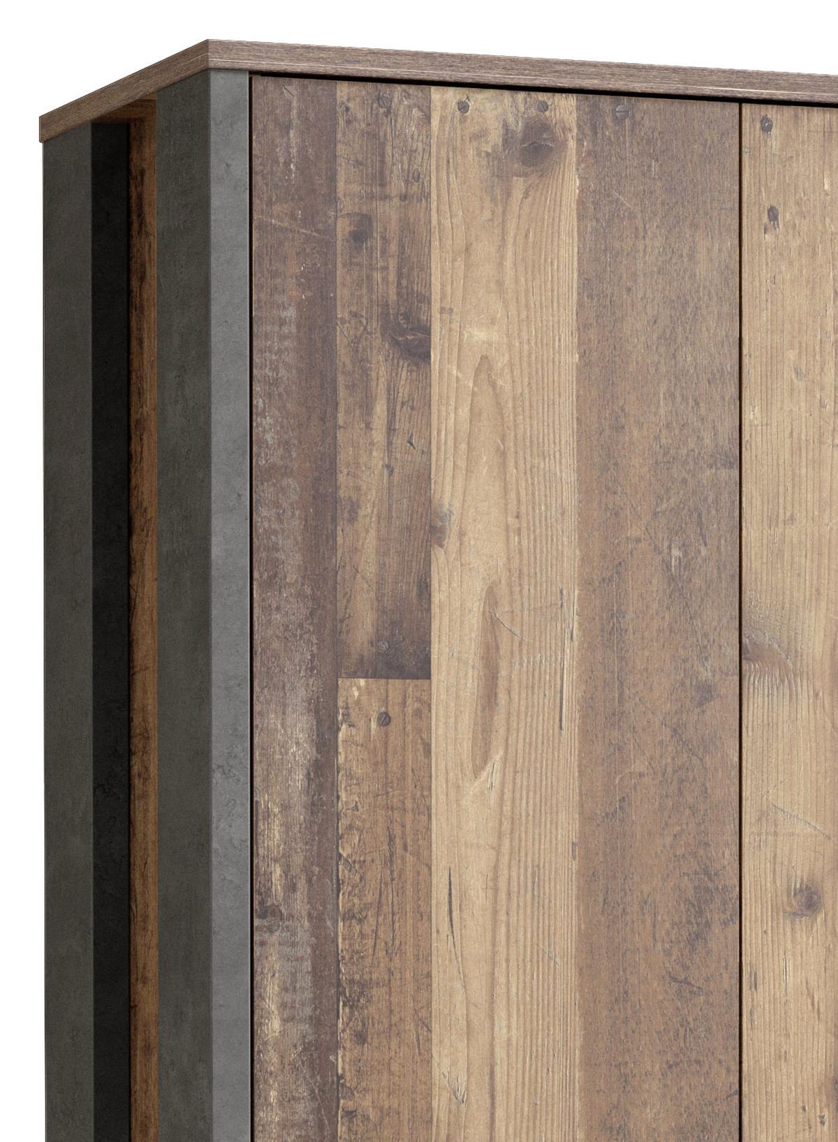 Aktenschrank Cliff Braun/Dunkelgrau B 86 cm - Dunkelgrau/Braun, KONVENTIONELL, Holzwerkstoff/Kunststoff (86/221/42cm) - MID.YOU